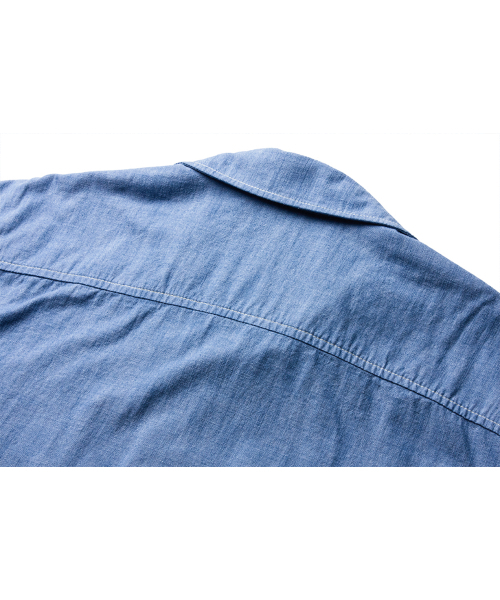 THE RESQ（ザーレスキュー）の「CHAMBRAY TEDDY OVERSHIRT [MILD INDIGO]（シャツ/ブラウス・メンズ・その他・MEDIUM/LARGE/X-LARGE）」の7枚目の写真