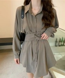 長袖シャツ&ショートパンツセットアップ