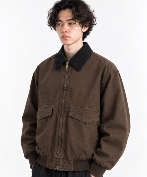 GRAYBLVD(グレイブラバット)の「コルト襟付きワークジャケット (ブラック)(デニムジャケット・レディース・その他・1/2)」の1枚目の写真