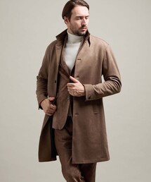 【HIDEAWAYS BLACK】マイクロ起毛ポンチ スタンドコート