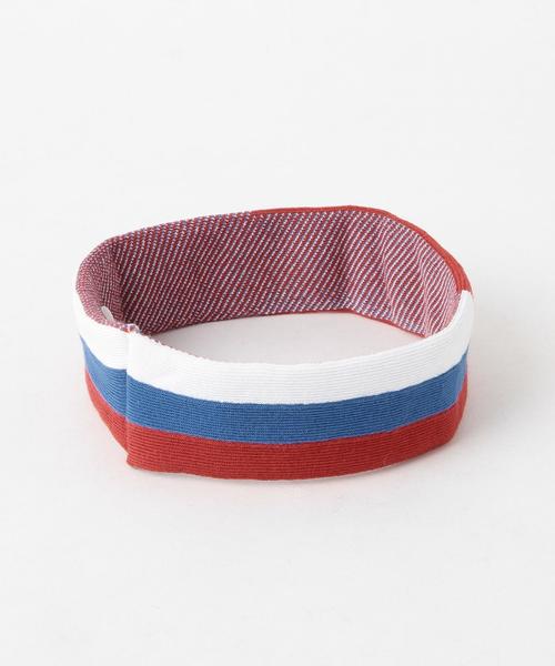 Gosha Rubchinskiy（ゴーシャラブチンスキー）の「GOSHA RUBCHINSKIY(ゴーシャ ラブチンスキー) HEAD BAND（ヘアバンド・メンズ・ライトグレー/レッド/ネイビー・FREE）」の4枚目の写真