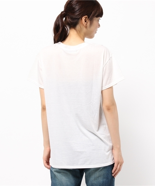 VENCEEXCHANGE(ヴァンスエクスチェンジ)の「バンダナ柄Tシャツ (Tシャツ/カットソー・レディース・ネイビー/ピンク/オリーブ/オフホワイト・MEDIUM)」の7枚目の写真