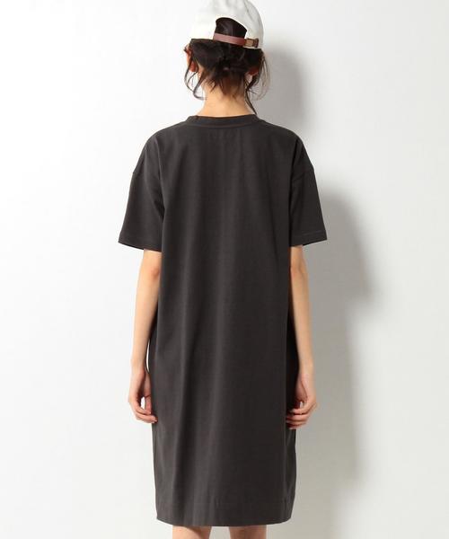 coen（コーエン）の「天竺タックワンピース（ワンピース・レディース・ダークグレー/レッド系その他・FREE）」の4枚目の写真