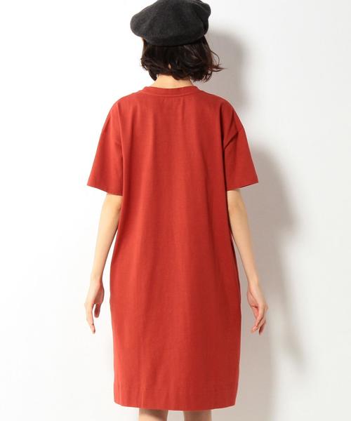 coen（コーエン）の「天竺タックワンピース（ワンピース・レディース・ダークグレー/レッド系その他・FREE）」の3枚目の写真