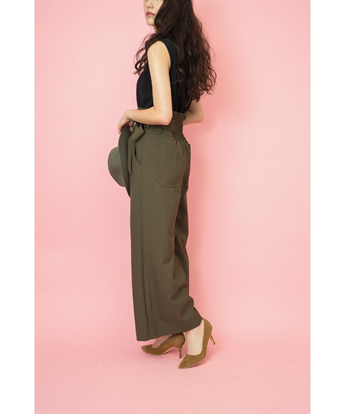 TEVALT(ヴァレット)の「<Titilate valet> ウエストリボンワイドパンツ(その他パンツ・レディース・ブラック/カーキ/レンガ・38)」の6枚目の写真