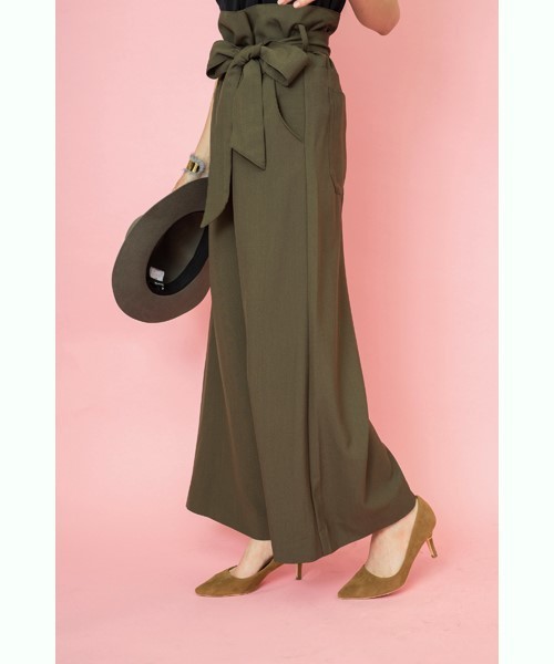 TEVALT(ヴァレット)の「<Titilate valet> ウエストリボンワイドパンツ(その他パンツ・レディース・ブラック/カーキ/レンガ・38)」の12枚目の写真