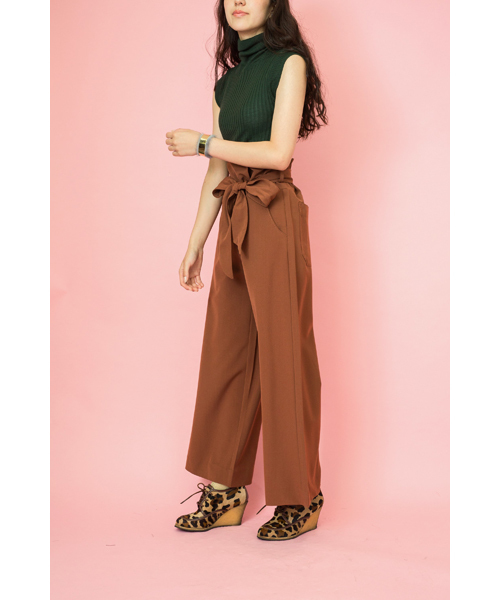 TEVALT(ヴァレット)の「<Titilate valet> ウエストリボンワイドパンツ(その他パンツ・レディース・ブラック/カーキ/レンガ・38)」の15枚目の写真