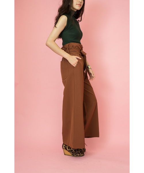 TEVALT(ヴァレット)の「<Titilate valet> ウエストリボンワイドパンツ(その他パンツ・レディース・ブラック/カーキ/レンガ・38)」の16枚目の写真