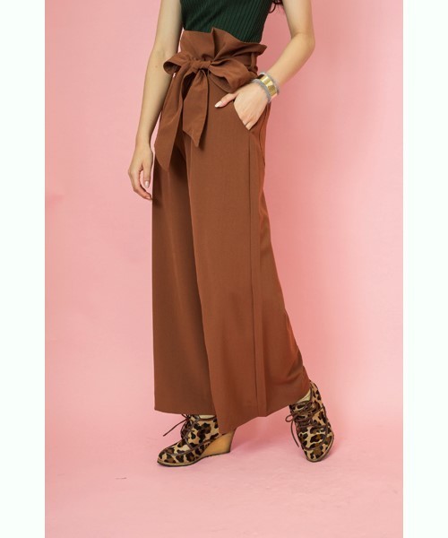 TEVALT(ヴァレット)の「<Titilate valet> ウエストリボンワイドパンツ(その他パンツ・レディース・ブラック/カーキ/レンガ・38)」の10枚目の写真