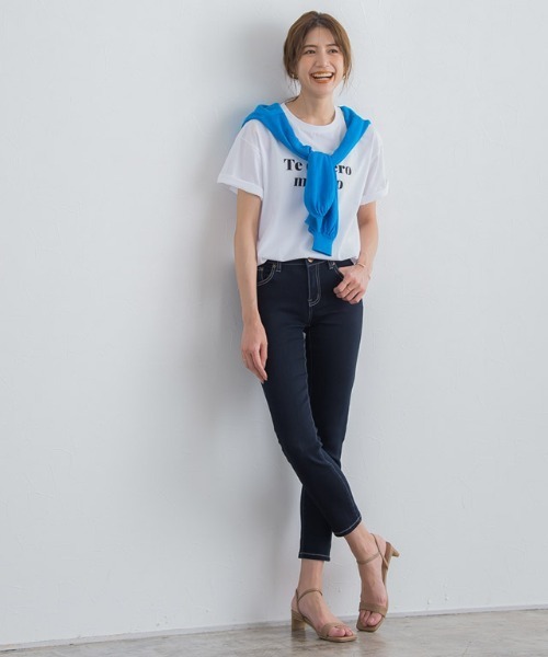 Pierrot（ピエロ）の「アンクル丈スキニーデニムパンツ 美脚 美尻 選べる SS～4L サイズ展開（デニムパンツ・レディース・ブラック/ブルー系その他2/ネイビー/ブルー系その他/ブラック系その他/ブルー/ホワイト/インディゴブルー・MEDIUM/SMALL/X-LARGE/X-SMALL/LARGE/XX-LARGE/XXX-LARGE）」の21枚目の写真