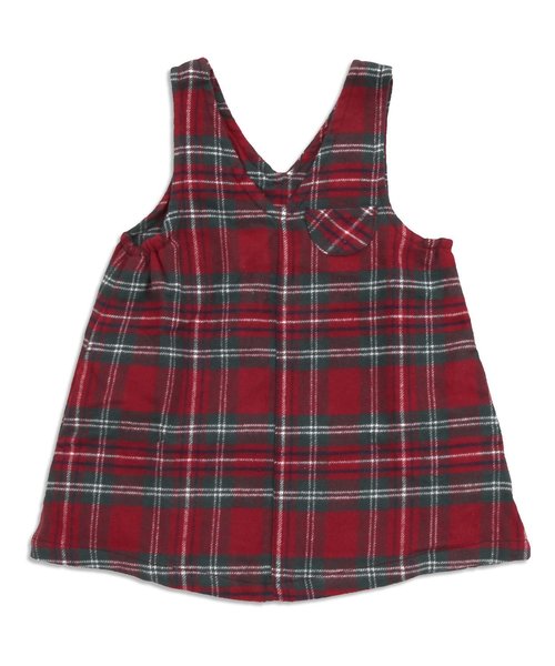 apres les cours（アプレレクール）の「先染めチェックＪスカート(6分丈)（ワンピース・キッズ・グリーン/レッド/ベージュ・100/120/130/110/90/140/80）」の9枚目の写真