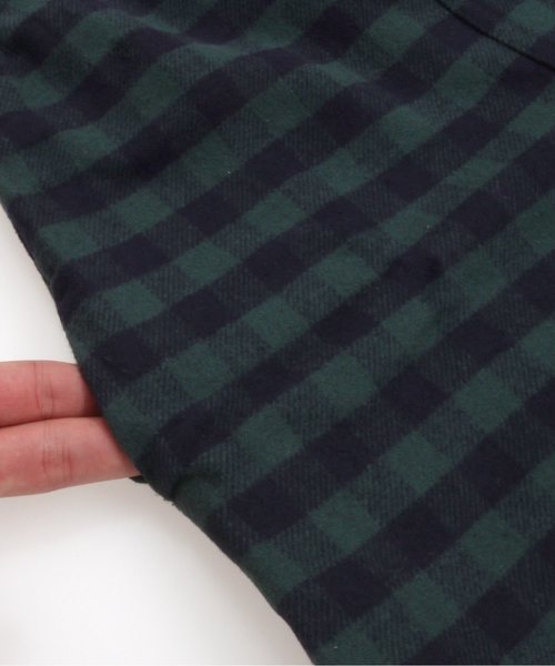 apres les cours（アプレレクール）の「先染めチェックＪスカート(6分丈)（ワンピース・キッズ・グリーン/レッド/ベージュ・100/120/130/110/90/140/80）」の5枚目の写真