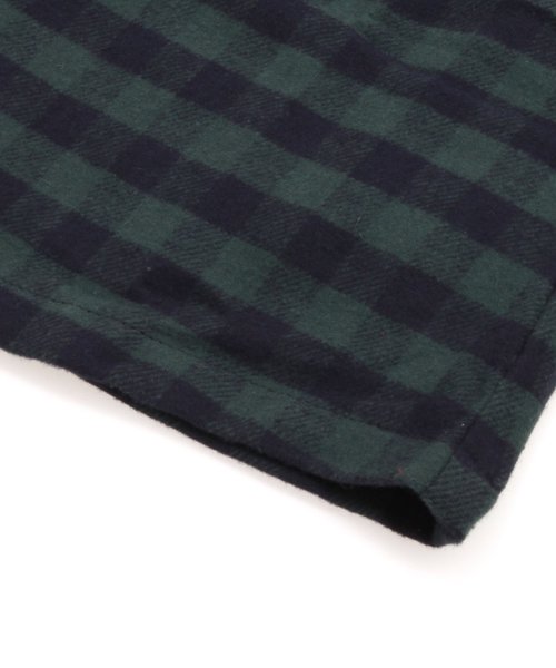 apres les cours（アプレレクール）の「先染めチェックＪスカート(6分丈)（ワンピース・キッズ・グリーン/レッド/ベージュ・100/120/130/110/90/140/80）」の6枚目の写真