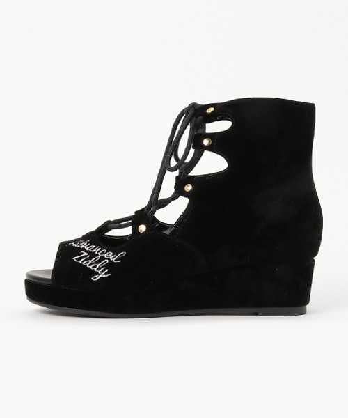 ZIDDY（ジディ）の「ZIDDY/スウェードレースアップサンダル（サンダル・キッズ・ブラック/ライトブラウン・23/24/21/22）」の3枚目の写真