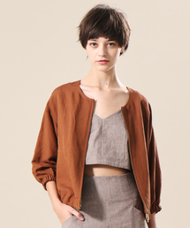 MYSELF ABAHOUSE | ノーカラーブルゾン(ブルゾン)