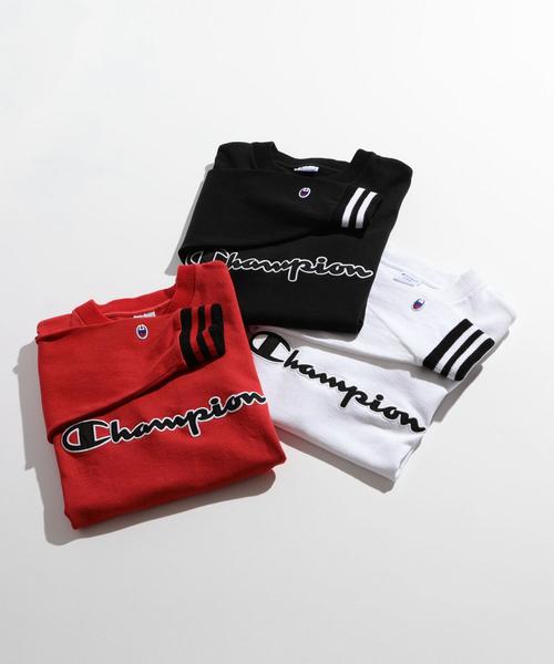 Champion（チャンピオン）の「【別注】 ＜CHAMPION(チャンピオン）＞ JERSEY WIDE/スウェット ◆（スウェット・メンズ・レッド/ブラック/ホワイト・SMALL/MEDIUM/LARGE）」の6枚目の写真