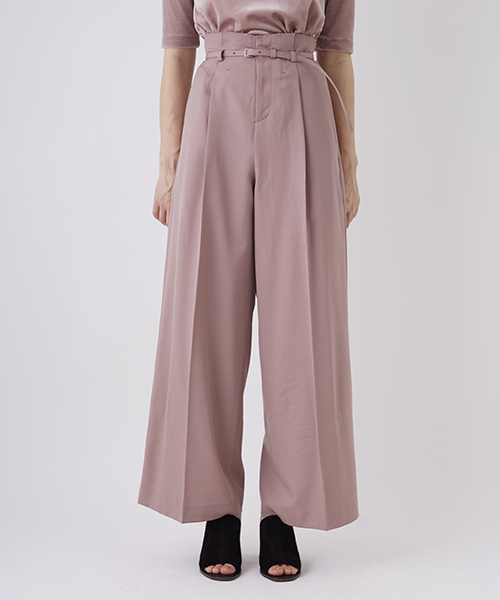 UNITED TOKYO（ユナイテッドトウキョウ）の「ウールワンタックストレートワイドパンツ（その他パンツ・レディース・ピンク/ブラック/マスタード/グリーン・1/2）」の8枚目の写真