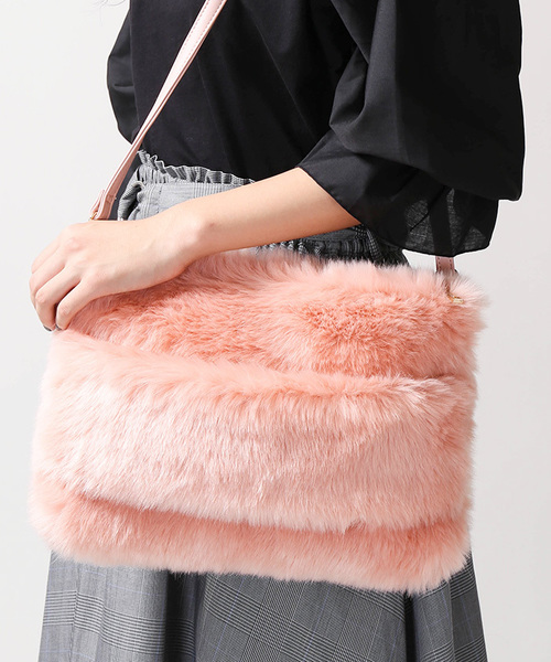 WEGO（ウィゴー）の「WEGO/2WAYファークラッチショルダーバッグ（ショルダーバッグ・レディース・ワイン/グレー/ブラック/ピンク/マスタード・FREE）」の4枚目の写真