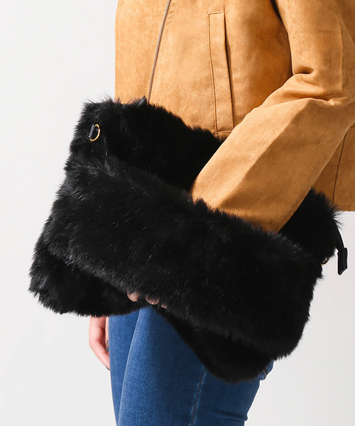 WEGO（ウィゴー）の「WEGO/2WAYファークラッチショルダーバッグ（ショルダーバッグ・レディース・ワイン/グレー/ブラック/ピンク/マスタード・FREE）」の2枚目の写真