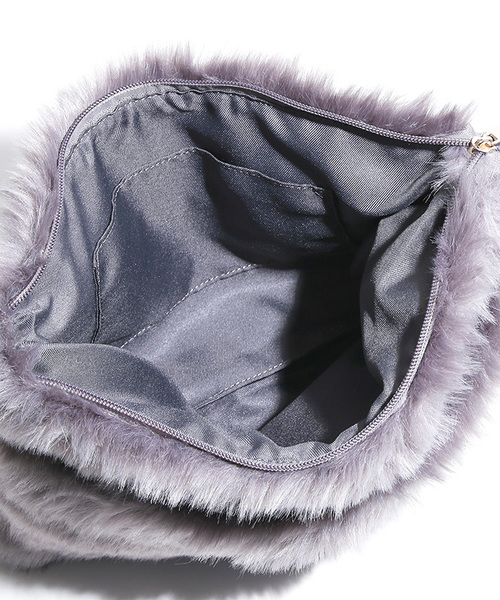 WEGO（ウィゴー）の「WEGO/2WAYファークラッチショルダーバッグ（ショルダーバッグ・レディース・ワイン/グレー/ブラック/ピンク/マスタード・FREE）」の6枚目の写真