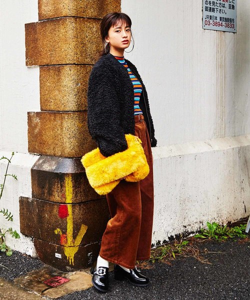 WEGO（ウィゴー）の「WEGO/2WAYファークラッチショルダーバッグ（ショルダーバッグ・レディース・ワイン/グレー/ブラック/ピンク/マスタード・FREE）」の17枚目の写真