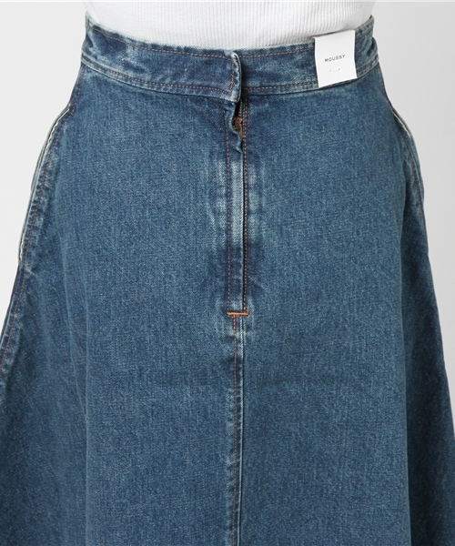 MOUSSY（マウジー）の「DENIM MAXI FLARE SKIRT（デニムスカート