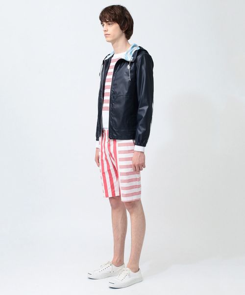 koe×THOM BROWNE（コエトムブラウン）の「[koe×THOM BROWNE]MENS HOODED JACKET（ブルゾン・メンズ・ネイビー/ストライプ・LARGE/MEDIUM/SMALL）」の12枚目の写真