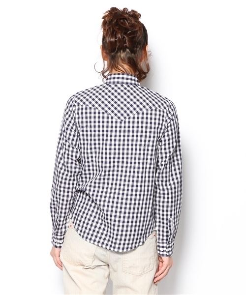 WEGO（ウィゴー）の「WEGO/ギンガムチェックシャツ（シャツ/ブラウス・レディース・ブラック/ライム/ネイビー/イエロー/レッド・MEDIUM/LARGE）」の8枚目の写真