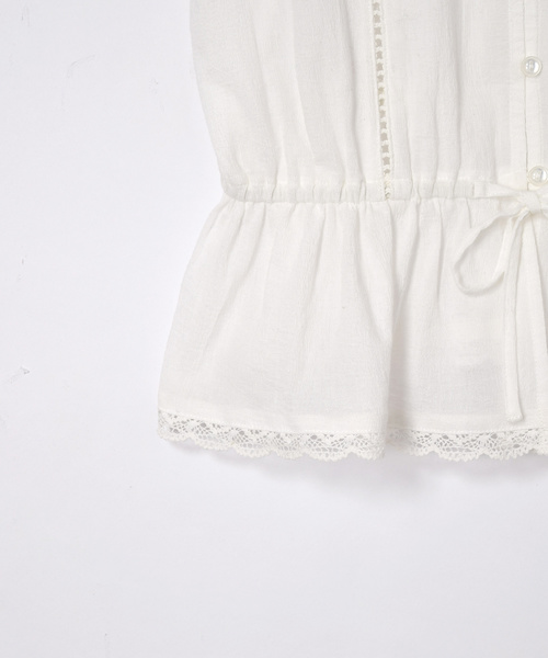 w closet（ダブルクローゼット）の「コットンレースノースリーブブラウス（シャツ/ブラウス・レディース・オフホワイト/イエロー/ブラック・FREE）」の11枚目の写真