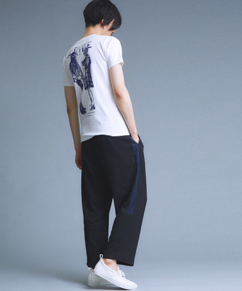 5351 POUR LES HOMMES（ゴーサンゴーイチプールオム）の「バーズアイクロップドワイドパンツ（その他パンツ・メンズ・チャコールグレー/ブラック・44/46/48）」の10枚目の写真