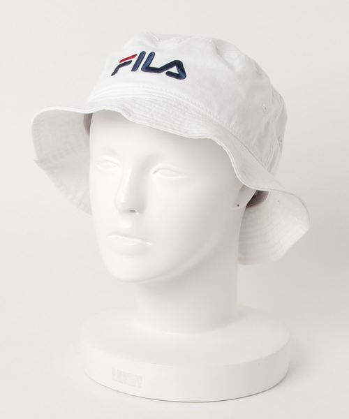 FILA（フィラ）の「FILA バケットハット（ハット・レディース・ホワイト/ブラック/レッド・FREE）」の5枚目の写真