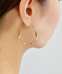 F&D : ウェーブフープピアス