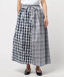 MERLOT | ギンガムチェック柄切替スカート1600(スカート)