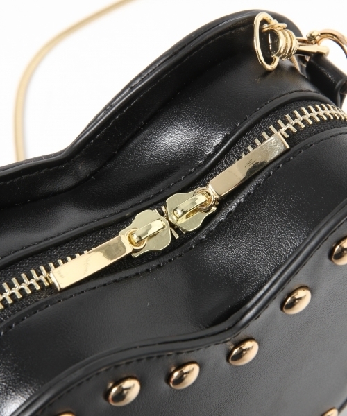 LOWRYS FARM（ローリーズファーム）の「ハートミニショルダー　800881（ショルダーバッグ・レディース・ブラック/レッド/シルバー・FREE）」の8枚目の写真