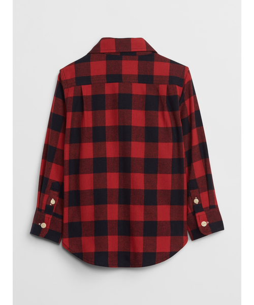 GAP（ギャップ）の「バッファローチェック長袖シャツ（シャツ/ブラウス・キッズ・レッド・105cm/90cm/110cm/95cm/80ｃｍ/100cm）」の2枚目の写真