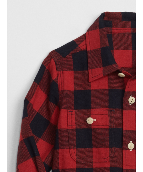 GAP（ギャップ）の「バッファローチェック長袖シャツ（シャツ/ブラウス・キッズ・レッド・105cm/90cm/110cm/95cm/80ｃｍ/100cm）」の3枚目の写真