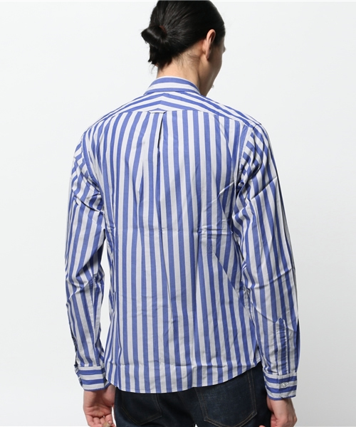 BEAUTY&YOUTH UNITED ARROWS（ビューティーアンドユースユナイテッドアローズ）の「by ∴ ワイド ロンドンストライプ ボタンダウンシャツ◆§5　（シャツ/ブラウス・メンズ・ネイビー/レッド/ライトグレー・SMALL/MEDIUM/LARGE/X-LARGE）」の13枚目の写真