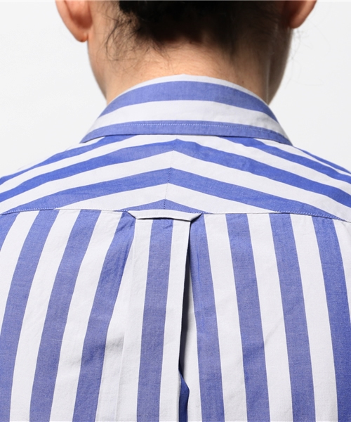 BEAUTY&YOUTH UNITED ARROWS（ビューティーアンドユースユナイテッドアローズ）の「by ∴ ワイド ロンドンストライプ ボタンダウンシャツ◆§5　（シャツ/ブラウス・メンズ・ネイビー/レッド/ライトグレー・SMALL/MEDIUM/LARGE/X-LARGE）」の15枚目の写真