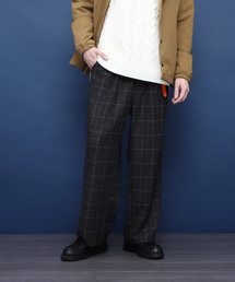 EMMA CLOTHES | ウールブレンドチェックワイドパンツ Winter Wool Wide pants(その他パンツ)