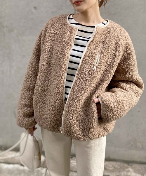 三連休限定SALE♡Cygne モコモコジャケット Mathis キャメル 0 All item｜Cygne(シーニュ) 公式サイト