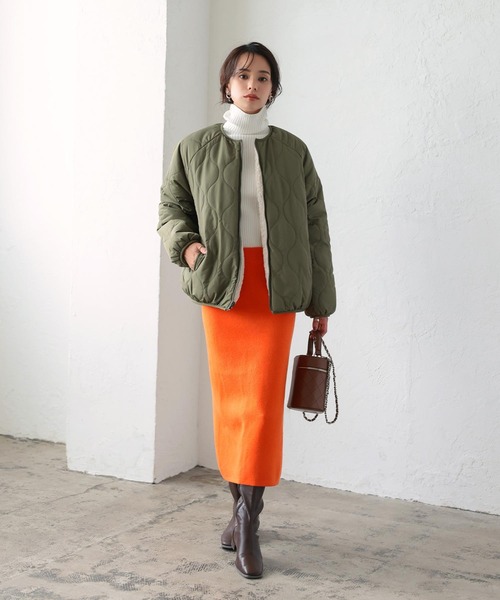 2typeリバーシブルパイピングボアジャケット 撥水加工（ダウン