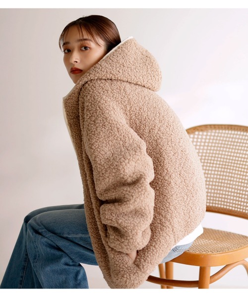 2typeリバーシブルパイピングボアジャケット 撥水加工（ダウン