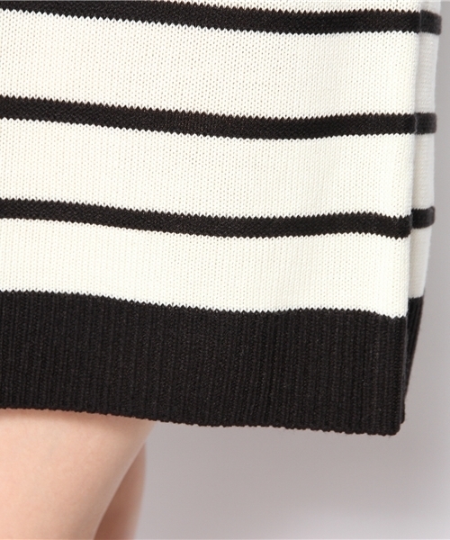 ROPE' PICNIC(ロペピクニック)の「★1/16ヒルナンデス!ご紹介★【着丈が選べるワンピース】【million HOT(R)】編地ボーダーワンピース(ロング丈)(ワンピース・レディース・ブラック/ベージュ/ピンク/ネイビー/サンドベージュ/ダークブラック/イエロー・38)」の14枚目の写真