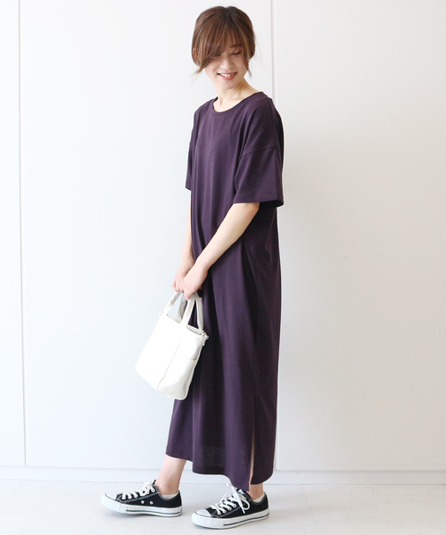 AMERICAN HOLIC(アメリカンホリック)の「【ZOZO限定】マキシTシャツワンピース *(ワンピース・レディース・ブラック/ネイビー/オフホワイト/モカ/その他7/キャメル/カーキ/パープル/ベージュ・FREE)」の7枚目の写真