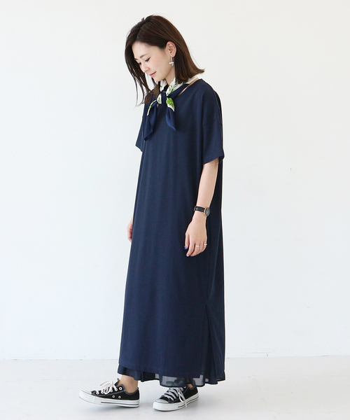 AMERICAN HOLIC(アメリカンホリック)の「【ZOZO限定】マキシTシャツワンピース *(ワンピース・レディース・ブラック/ネイビー/オフホワイト/モカ/その他7/キャメル/カーキ/パープル/ベージュ・FREE)」の10枚目の写真