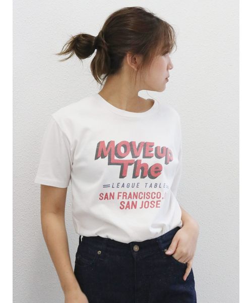 Ungrid（アングリッド）の「MOVE upロゴTee（Tシャツ/カットソー・レディース・ブラック/オフホワイト/イエロー・FREE）」の2枚目の写真