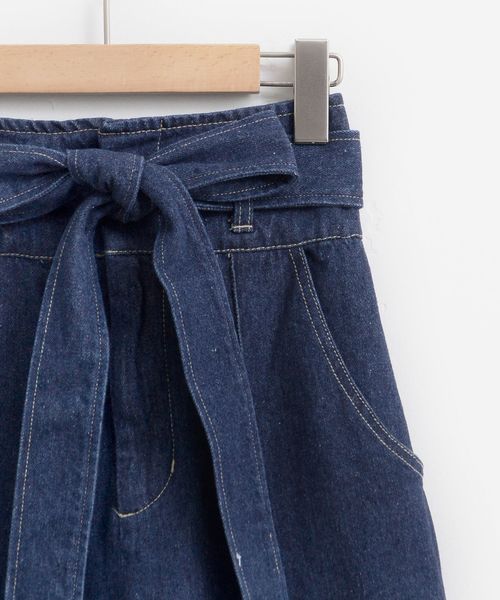 MAJESTIC LEGON（マジェスティックレゴン）の「リボンベルト付パンツ（その他パンツ・レディース・アイボリー/ブルー/ネイビー・MEDIUM/SMALL）」の10枚目の写真