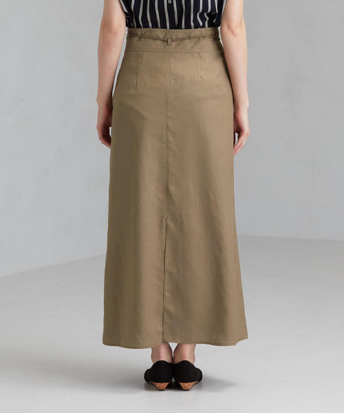 green label relaxing（グリーンレーベルリラクシング）の「[ダルスラブ] FM トラペーズ スカート（スカート・レディース・ブラック/ベージュ/オリーブ/ダークグリーン・36/38）」の16枚目の写真