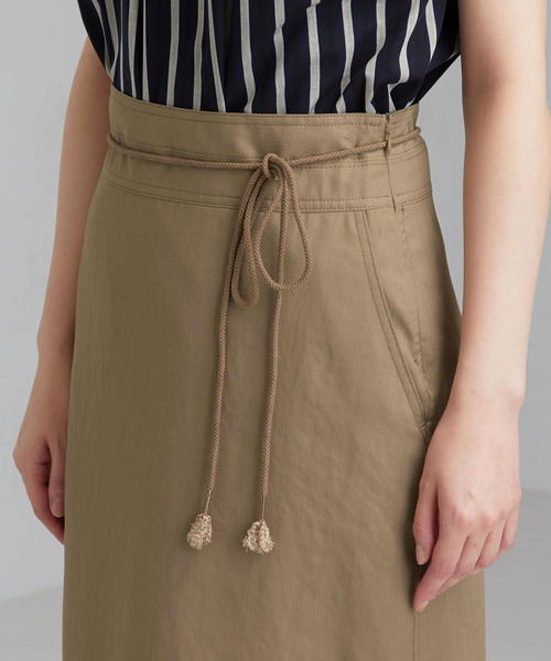 green label relaxing（グリーンレーベルリラクシング）の「[ダルスラブ] FM トラペーズ スカート（スカート・レディース・ブラック/ベージュ/オリーブ/ダークグリーン・36/38）」の8枚目の写真