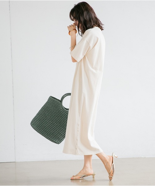 A part by(アパートバイ)の「ペーパーマルハンドルトート 825793(かごバッグ・レディース・ブラウン/カーキ/ブルー・FREE)」の6枚目の写真